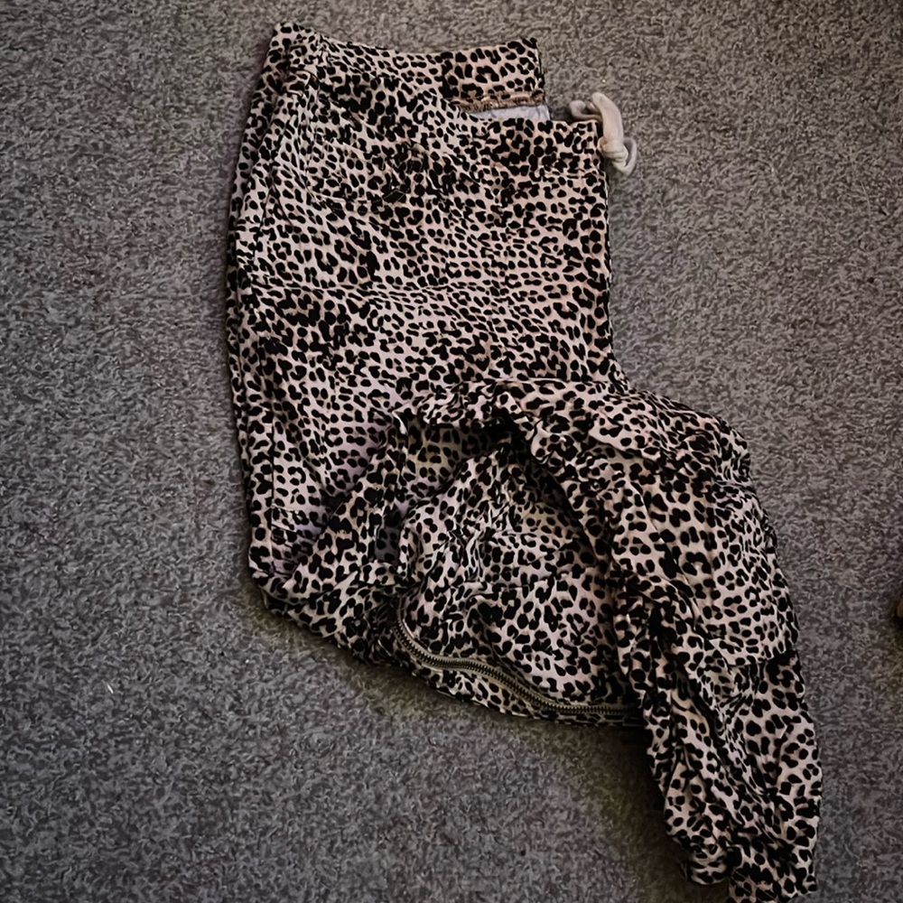 Leopard pants.